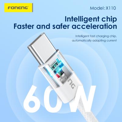 USB Cable Tressé  X110 Foneng 1,2M (60W)