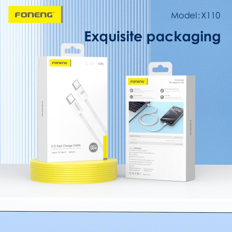 USB Cable Tressé  X110 Foneng 1,2M (60W)