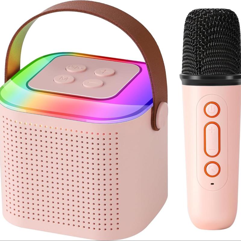 Karaoke Speaker Y1 Wireless Karaoke Speaker: Bluetooth Mic, 5 Hrs Playtime, Voice Change & RGB Lights - Multi Compatibility, Type C 12